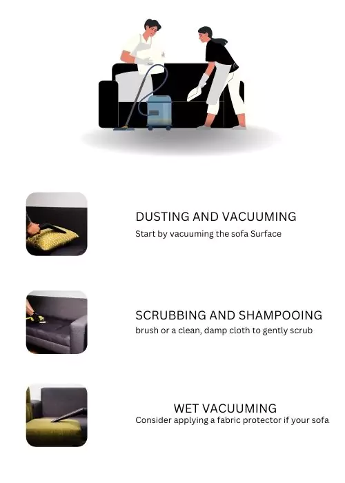  A range of sofa cleaning products, catering to various needs, ensuring a thorough and effective cleaning experience.